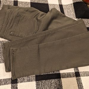 Lands' end jeggings olive green 16